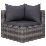 vidaXL Salon de jardin 5 Pièces et coussins et oreillers Résine tressée