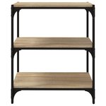 vidaXL Bibliothèque Chêne Sonoma 60x33x70 5 cm Bois d'ingénierie acier