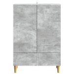 vidaXL Buffet Gris béton 66 x 34 5 x 95 cm Bois d'ingénierie