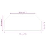 vidaXL Plaque de verre pour cheminée hexagonale 120x50 cm