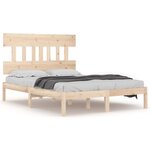 vidaXL Cadre de lit bois massif 180x200 cm super king