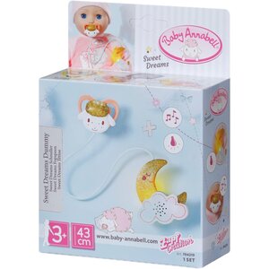 Zapf Creation 704219 - Baby Annabell Sweet Dreams Tétine 43 cm