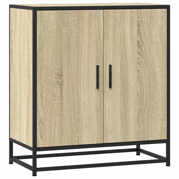 vidaXL Buffet chêne sonoma 68x35x76 cm bois d'ingénierie et métal