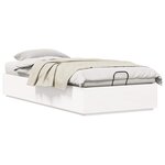 vidaXL Cadre de lit ottoman Blanc 100 x 200 cm Pin massif