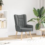 Chaise Relaxante vidaXL Gris Foncé Tissu