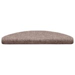 vidaXL Tapis autoadhésifs de marches 5 Pièces Marron 65x21x4cm Aiguilleté