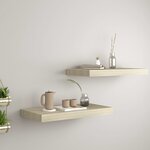 vidaXL Étagères murales flottantes 2 Pièces chêne 50x23x3 8 cm MDF