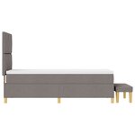 vidaXL Lit à ressorts avec matelas et banc Taupe 80x200 cm Tissu