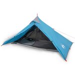 vidaXL Tente de camping tipi 1 personne bleu imperméable
