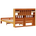 vidaXL Lit bibliothèque sans matelas cire marron 160x200 cm pin massif