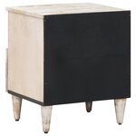 vidaXL Armoire de lit avec tiroir 2 Pièces Blanc 40 x 33 x 46 cm