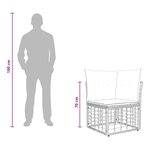 vidaXL Unité de canapé d'angle modulable pour extérieur Noir polyrotin
