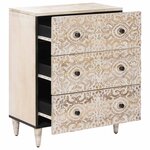 vidaXL Buffet de Rangement Blanc 60 x 33 5 x 75 cm