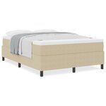 vidaXL Lit à Sommier avec Matelas Vert Clair Gris 160x200 cm Tissu de Velours Côtelé