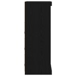 Buffet vidaXL avec lumières LED Chêne Noir 60 5x37x100 cm