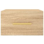 vidaXL Table de chevet murale chêne sonoma 35x35x20 cm