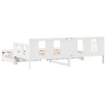 vidaXL Lit de jour avec gigogne et tiroirs sans matelas blanc 90x200cm