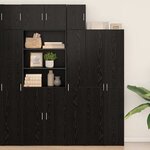 vidaXL Meuble mural Chêne noir 30 x 42 5 x 40 cm Bois d'ingénierie