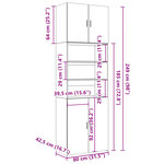 vidaXL Buffet haut blanc 80x42 5x249 cm bois d'ingénierie