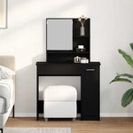 vidaXL Table de Toilette avec tiroir Chêne noir 86.5 x 35 x 136 cm