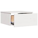 vidaXL Table de chevet avec tiroir 2 Pièces Blanc 37 x 35 x 18 5 cm