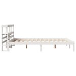 vidaXL Cadre de lit sans matelas blanc 135x190 cm bois de pin massif
