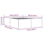 vidaXL Cadre de lit chêne marron 120x190 cm bois d'ingénierie