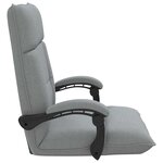 vidaXL Fauteuil de sol ajustable Gris clair Tissu