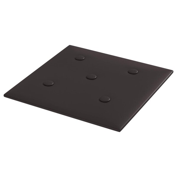 vidaXL Tête de lit murale 12 pc Noir Simili cuir