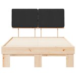 vidaXL Cadre de lit avec tête de lit rembourrée Noir 120 x 200 cm