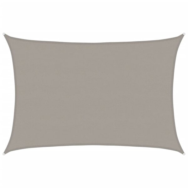 vidaXL Voile d'ombrage 160 g/m² rectangulaire gris clair 5x7 m PEHD