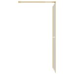 vidaXL Paroi de douche avec verre ESG transparent doré 80x195 cm