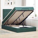 vidaXL Cadre de lit ottoman avec matelas vert foncé 120x200 cm velours