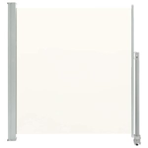 vidaXL Auvent latéral rétractable de patio 140 x 300 cm Blanc cassé