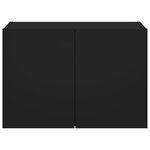 vidaXL Meuble TV mural avec lumières LED noir 60x35x41 cm