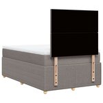 vidaXL Sommier à lattes de lit avec matelas Taupe 120x200 cm Tissu
