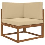 vidaXL Coussin de canapé d'extérieur 3 Pièces Beige Polyester