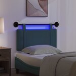 vidaXL Tête de lit suspendue Vert foncé Tissu