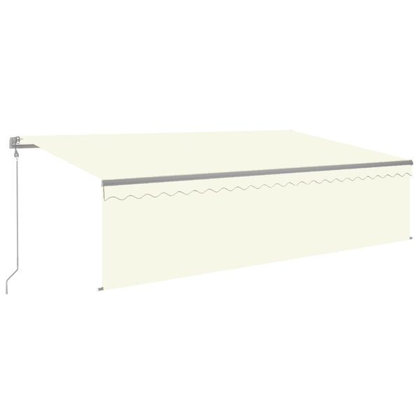 vidaXL Auvent rétractable automatique avec store 5x3 m Crème