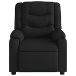 vidaXL Fauteuil inclinable Noir Tissu