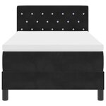 vidaXL Lit à ressorts avec matelas Noir 90 x 200 cm Velours
