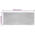 vidaXL Tapis en Peau de Mouton Synthétique Gris 80 x 200 cm Polyester
