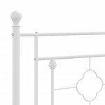 vidaXL Cadre de lit métal sans matelas et pied de lit blanc 183x213 cm