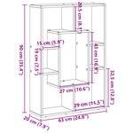 vidaXL Bibliothèque chêne marron 63x20x90 cm bois d'ingénierie