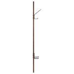 vidaXL Porte-manteau mural avec stockage Chêne fumé 20 x 1.5 x 100 cm