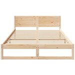 vidaXL Cadre de lit Marron 150 x 200 cm Bois de pin massif