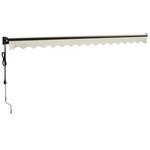 vidaXL Auvent rétractable automatique crème 4x3 m