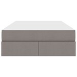 vidaXL Lit avec rangement et matelas Taupe 120 x 200 cm Polyester