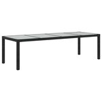 vidaXL Ensemble à manger d'extérieur 9Pièces coussins résine tressée noir