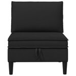 vidaXL Canapé central avec rangement Noir Velours